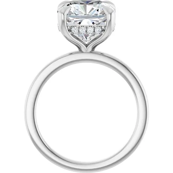 Claw-Prong Hidden Halo-Style Engagement Ring Image 2 Vulcan's Forge LLC KANSAS CITY, MO