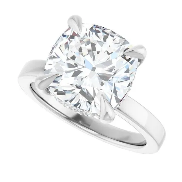 Claw-Prong Hidden Halo-Style Engagement Ring Image 5 Natale Jewelers Sewell, NJ