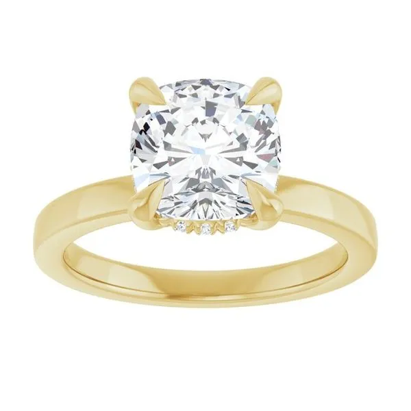 Claw-Prong Hidden Halo-Style Engagement Ring Image 3 Arezzo Jewelers Elmwood Park, IL