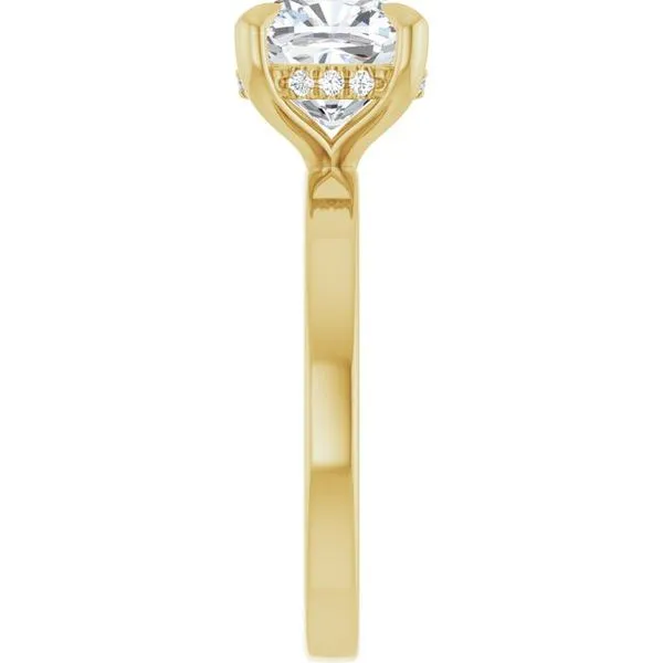 Claw-Prong Hidden Halo-Style Engagement Ring Image 4 Vulcan's Forge LLC KANSAS CITY, MO