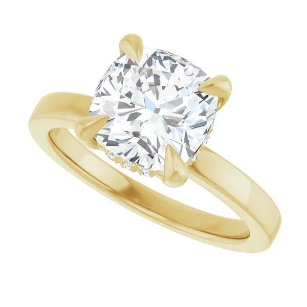 Claw-Prong Hidden Halo-Style Engagement Ring Image 5 Natale Jewelers Sewell, NJ