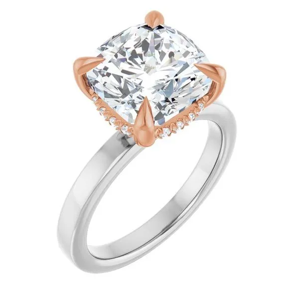Claw-Prong Hidden Halo-Style Engagement Ring Arezzo Jewelers Elmwood Park, IL