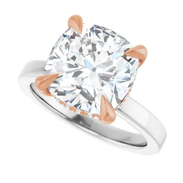 Claw-Prong Hidden Halo-Style Engagement Ring Image 5 Clater Jewelers Louisville, KY