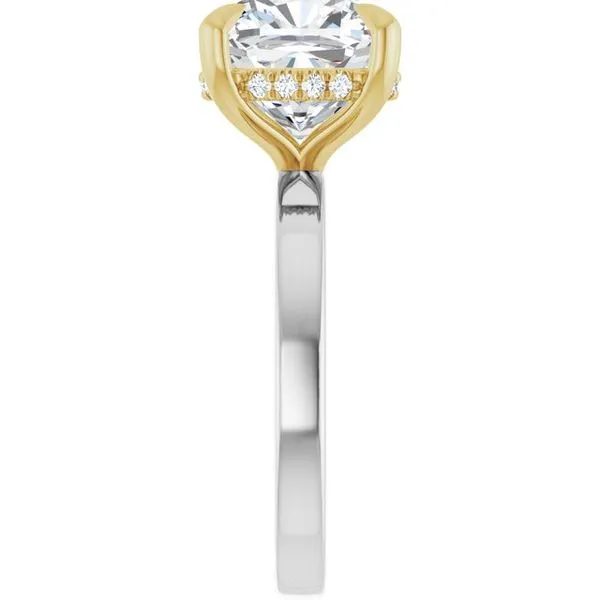 Claw-Prong Hidden Halo-Style Engagement Ring Image 4 JF Jones Jewelers Rochester, NY
