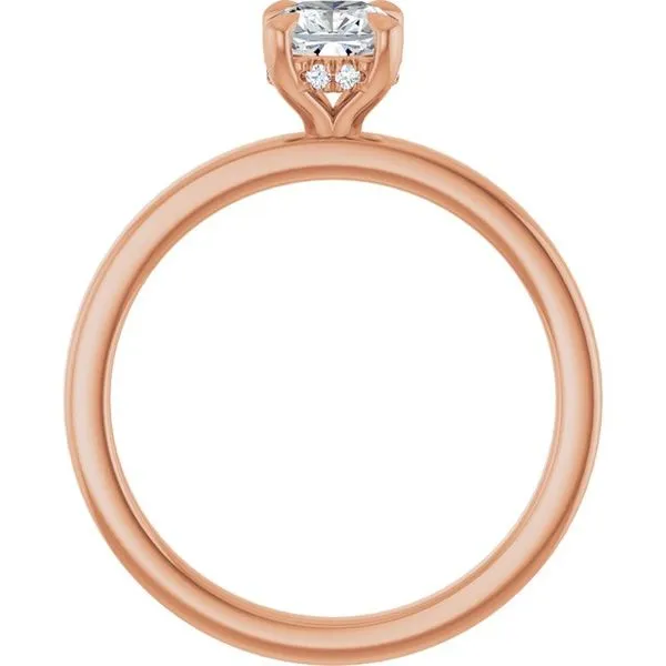 Claw-Prong Hidden Halo-Style Engagement Ring Image 2 Don's Jewelry & Design Washington, IA