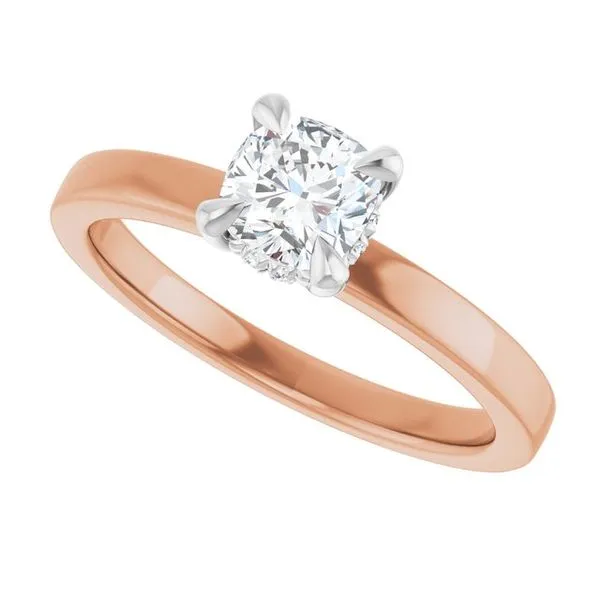 Claw-Prong Hidden Halo-Style Engagement Ring Image 5 Mark Jewellers La Crosse, WI