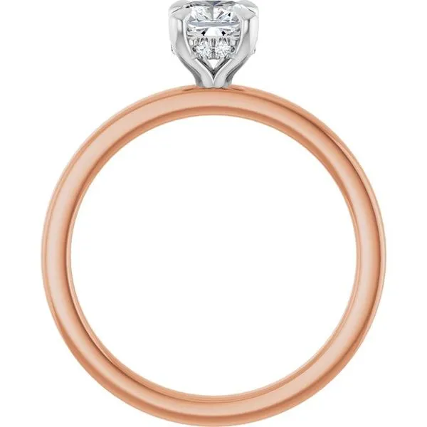 Claw-Prong Hidden Halo-Style Engagement Ring Image 2 Hudson Valley Goldsmith New Paltz, NY