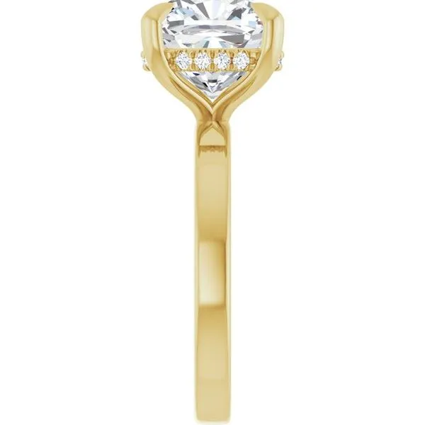 Claw-Prong Hidden Halo-Style Engagement Ring Image 4 JF Jones Jewelers Rochester, NY