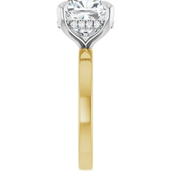 Claw-Prong Hidden Halo-Style Engagement Ring Image 4 Natale Jewelers Sewell, NJ