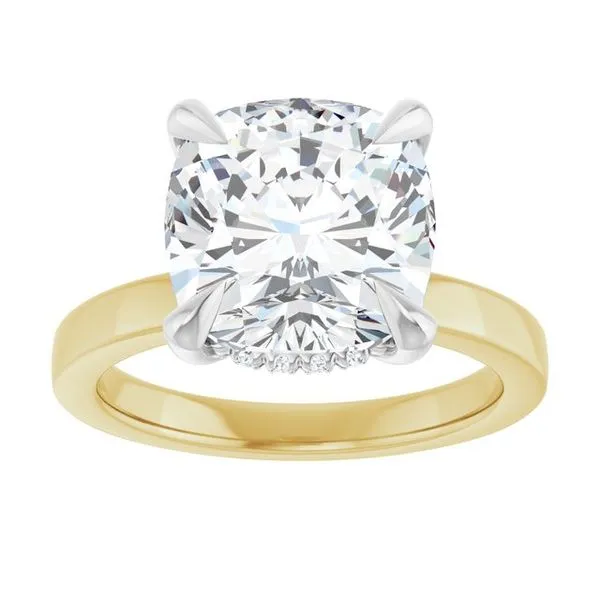 Claw-Prong Hidden Halo-Style Engagement Ring Image 3 Clater Jewelers Louisville, KY