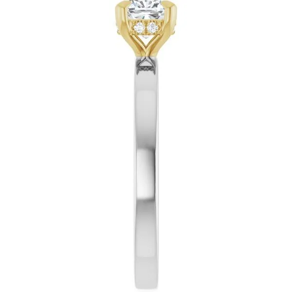 Claw-Prong Hidden Halo-Style Engagement Ring Image 4 Northwood Jewelers Northwood, OH