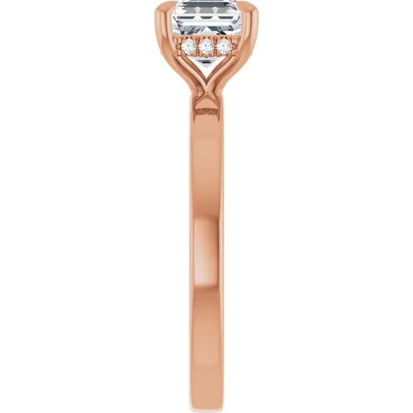 Claw-Prong Hidden Halo-Style Engagement Ring Image 4 Hudson Valley Goldsmith New Paltz, NY