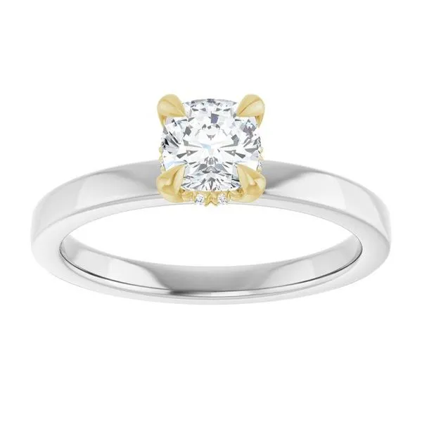 Claw-Prong Hidden Halo-Style Engagement Ring Image 3 J. West Jewelers Round Rock, TX