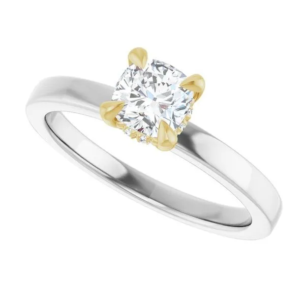 Claw-Prong Hidden Halo-Style Engagement Ring Image 5 Clater Jewelers Louisville, KY