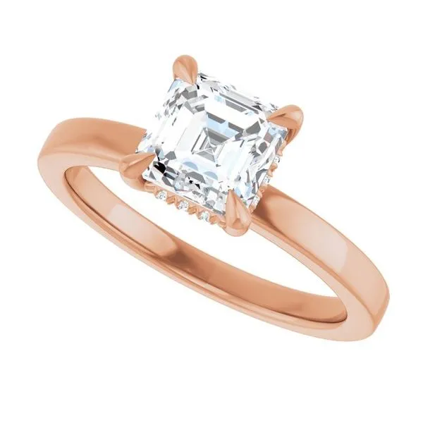 Claw-Prong Hidden Halo-Style Engagement Ring Image 5 Michael Szwed Jewelers Longmeadow, MA