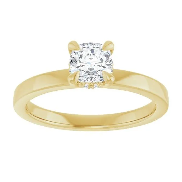 Claw-Prong Hidden Halo-Style Engagement Ring Image 3 Northwood Jewelers Northwood, OH