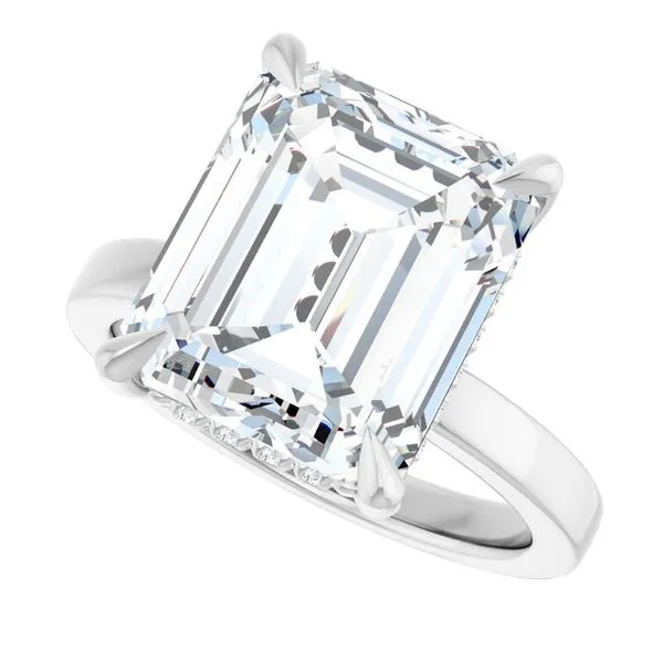 Claw-Prong Hidden Halo-Style Engagement Ring Image 5 The Jewelry Source El Segundo, CA