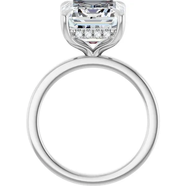 Claw-Prong Hidden Halo-Style Engagement Ring Image 2 Don's Jewelry & Design Washington, IA