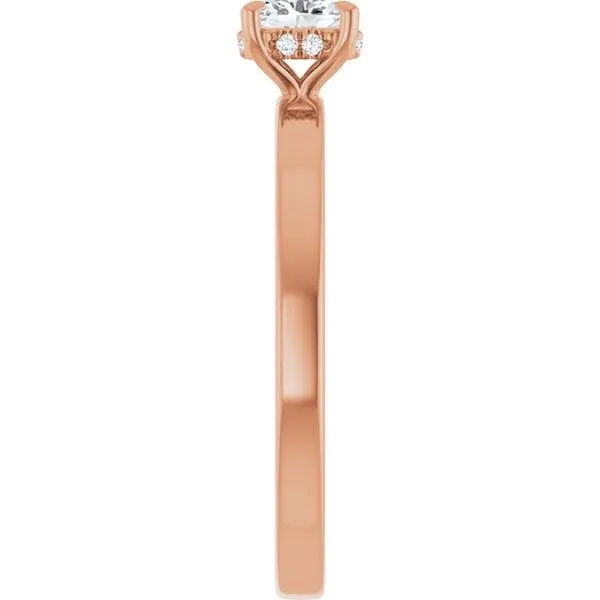 Claw-Prong Hidden Halo-Style Engagement Ring Image 4 Don's Jewelry & Design Washington, IA