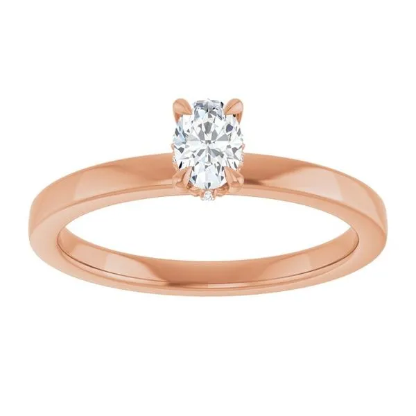 Claw-Prong Hidden Halo-Style Engagement Ring Image 3 Northwood Jewelers Northwood, OH