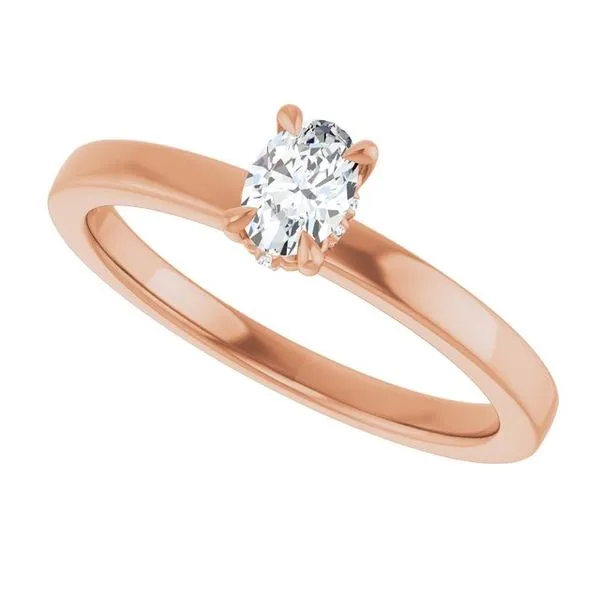 Claw-Prong Hidden Halo-Style Engagement Ring Image 5 The Jewelry Source El Segundo, CA