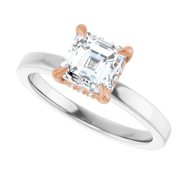 Claw-Prong Hidden Halo-Style Engagement Ring Image 5 Clater Jewelers Louisville, KY