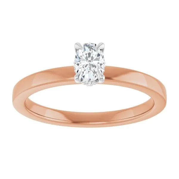 Claw-Prong Hidden Halo-Style Engagement Ring Image 3 Don's Jewelry & Design Washington, IA