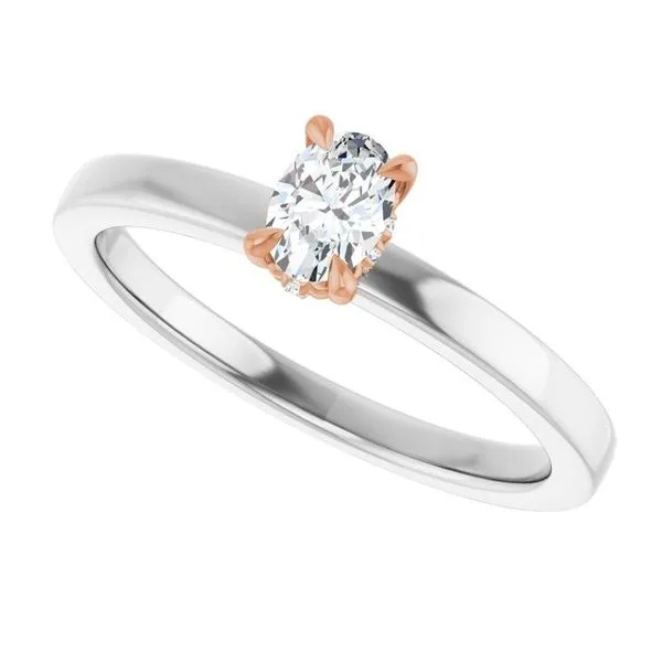 Claw-Prong Hidden Halo-Style Engagement Ring Image 5 JF Jones Jewelers Rochester, NY