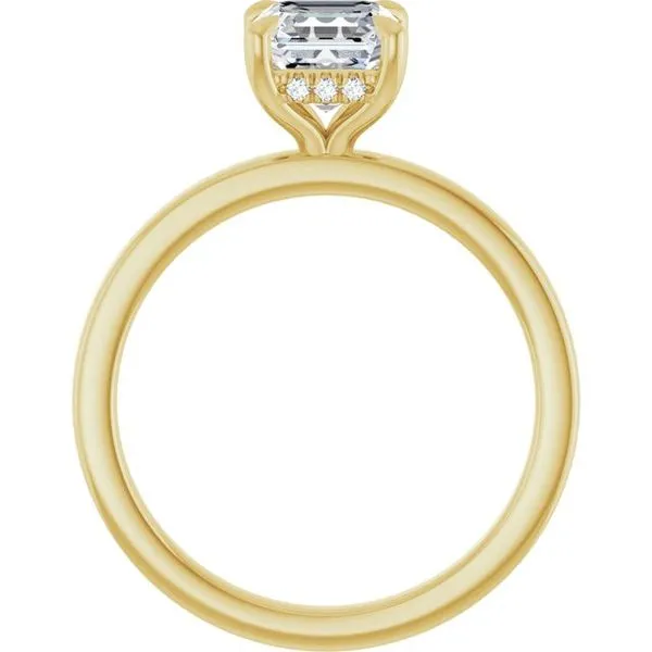 Claw-Prong Hidden Halo-Style Engagement Ring Image 2 Hudson Valley Goldsmith New Paltz, NY