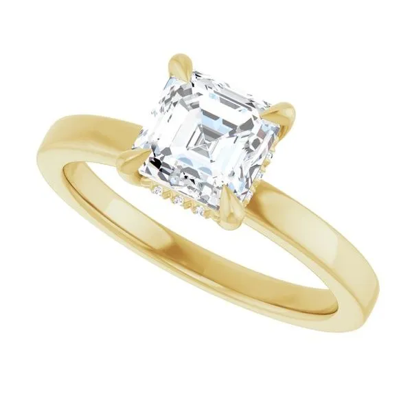 Claw-Prong Hidden Halo-Style Engagement Ring Image 5 Arezzo Jewelers Elmwood Park, IL