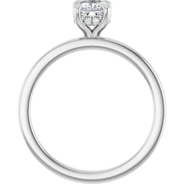 Claw-Prong Hidden Halo-Style Engagement Ring Image 2 Austin's Fine Diamonds & Jewelry Lyndhurst, NJ