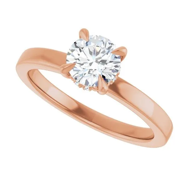 Claw-Prong Hidden Halo-Style Engagement Ring Image 5 Paul James Jewelers Angels Camp, CA