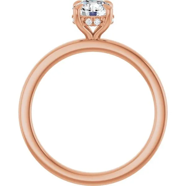 Claw-Prong Hidden Halo-Style Engagement Ring Image 2 Hudson Valley Goldsmith New Paltz, NY