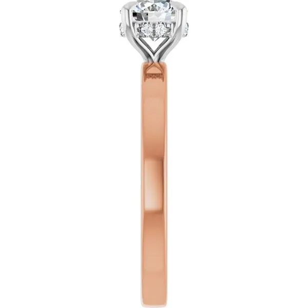 Claw-Prong Hidden Halo-Style Engagement Ring Image 4 Don's Jewelry & Design Washington, IA