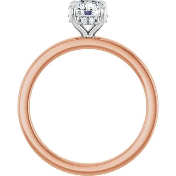 Claw-Prong Hidden Halo-Style Engagement Ring Image 2 Don's Jewelry & Design Washington, IA