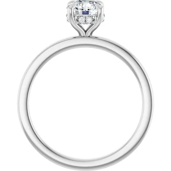 Claw-Prong Hidden Halo-Style Engagement Ring Image 2 Northwood Jewelers Northwood, OH