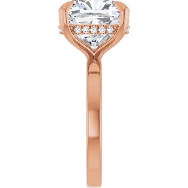 Claw-Prong Hidden Halo-Style Engagement Ring Image 4 J. West Jewelers Round Rock, TX