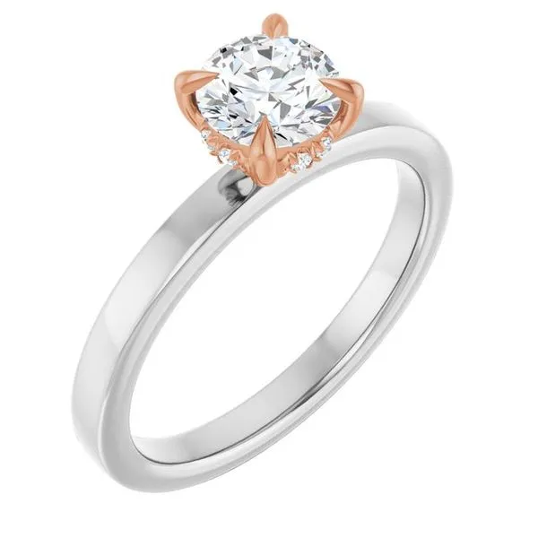 Claw-Prong Hidden Halo-Style Engagement Ring Ocean View Jewelers Millville, DE