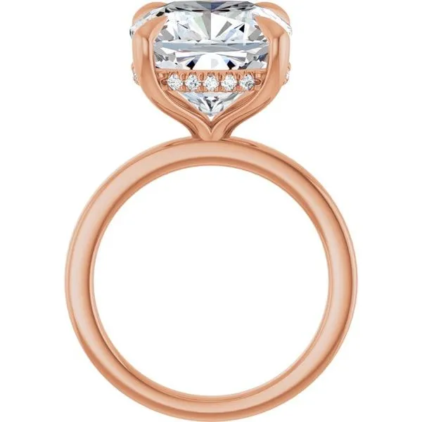 Claw-Prong Hidden Halo-Style Engagement Ring Image 2 Don's Jewelry & Design Washington, IA