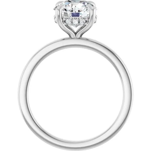 Claw-Prong Hidden Halo-Style Engagement Ring Image 2 Austin's Fine Diamonds & Jewelry Lyndhurst, NJ