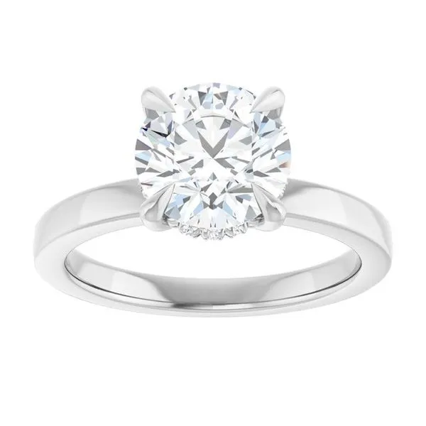 Claw-Prong Hidden Halo-Style Engagement Ring Image 3 House of Silva Wooster, OH