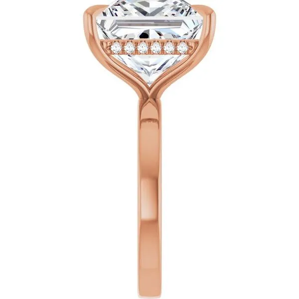 Claw-Prong Hidden Halo-Style Engagement Ring Image 4 Collard Jewelers League City, TX