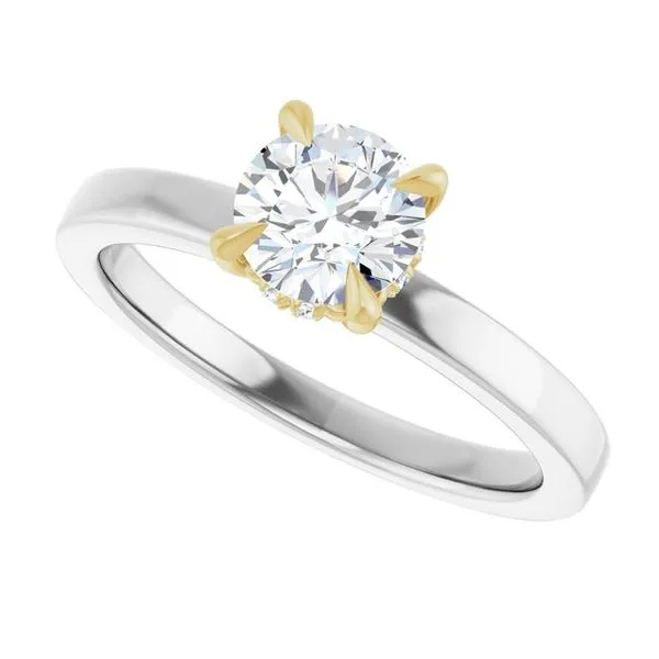 Claw-Prong Hidden Halo-Style Engagement Ring Image 5 Austin's Fine Diamonds & Jewelry Lyndhurst, NJ