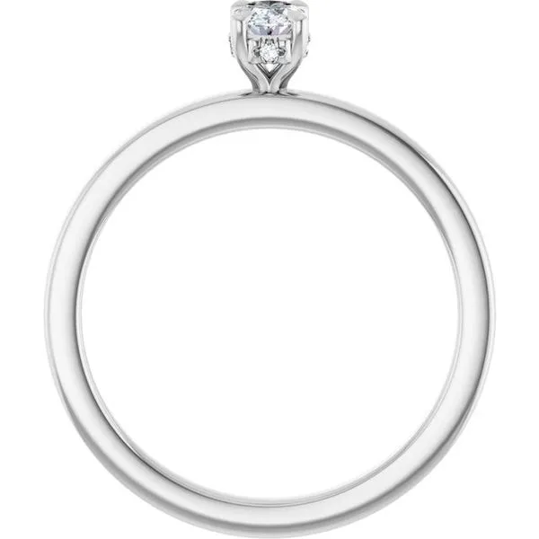 Claw-Prong Hidden Halo-Style Engagement Ring Image 2 JF Jones Jewelers Rochester, NY