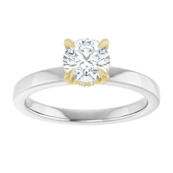 Claw-Prong Hidden Halo-Style Engagement Ring Image 3 Vulcan's Forge LLC KANSAS CITY, MO