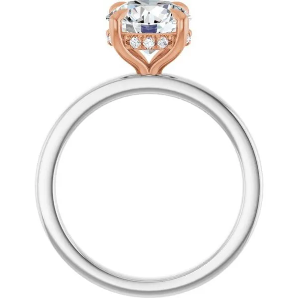 Claw-Prong Hidden Halo-Style Engagement Ring Image 2 Jimmy Smith Jewelers Decatur, AL