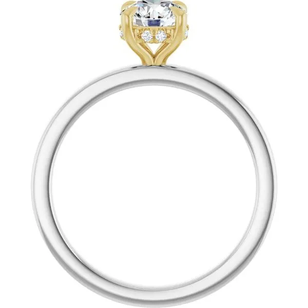 Claw-Prong Hidden Halo-Style Engagement Ring Image 2 JF Jones Jewelers Rochester, NY