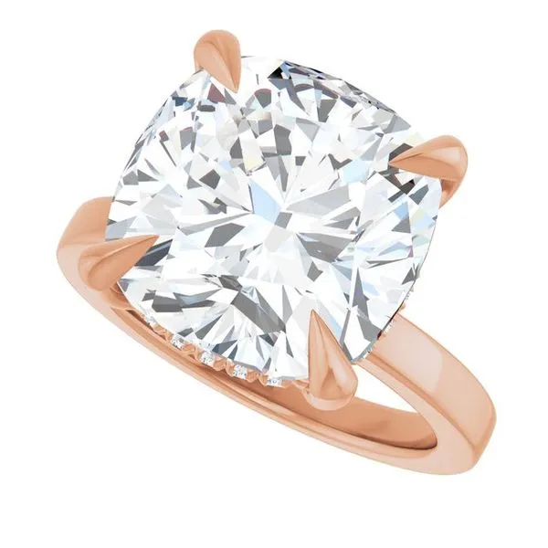 Claw-Prong Hidden Halo-Style Engagement Ring Image 5 Ocean View Jewelers Millville, DE