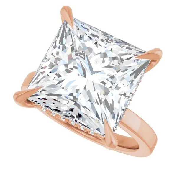 Claw-Prong Hidden Halo-Style Engagement Ring Image 5 Don's Jewelry & Design Washington, IA