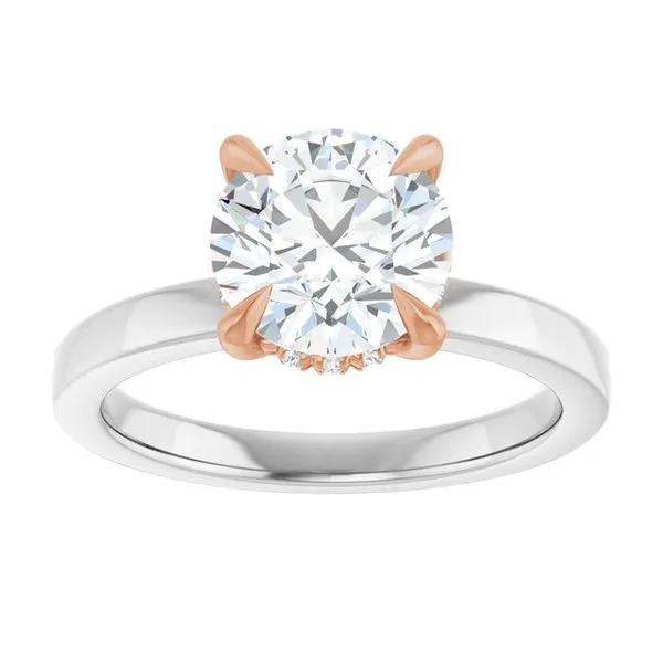 Claw-Prong Hidden Halo-Style Engagement Ring Image 3 Futer Bros Jewelers York, PA